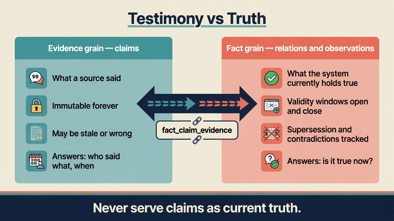 Testimony vs truth